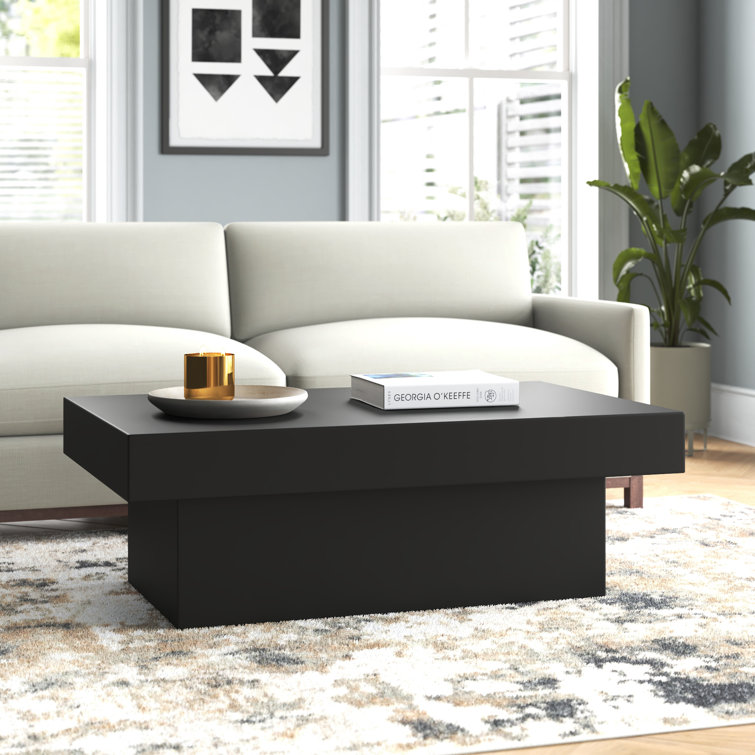 Matte black store coffee table